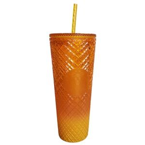 Starbucks 24 oz Venti Mango Orange‎ Ombre Jeweled Tumbler 2022 New